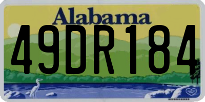 AL license plate 49DR184