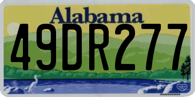 AL license plate 49DR277