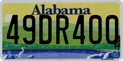 AL license plate 49DR400