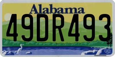 AL license plate 49DR493