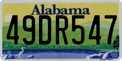 AL license plate 49DR547