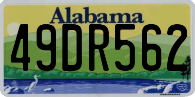 AL license plate 49DR562