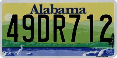 AL license plate 49DR712