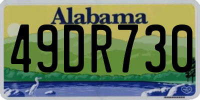 AL license plate 49DR730