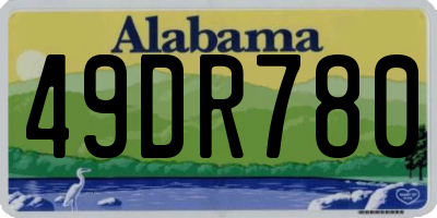AL license plate 49DR780