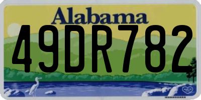 AL license plate 49DR782