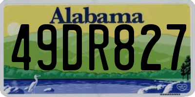 AL license plate 49DR827