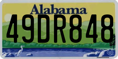 AL license plate 49DR848