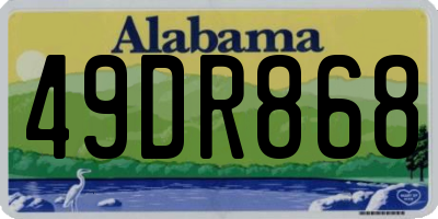 AL license plate 49DR868