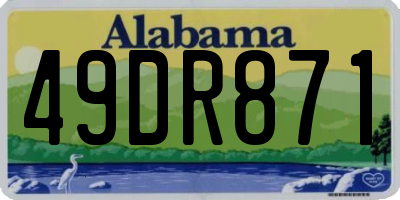 AL license plate 49DR871