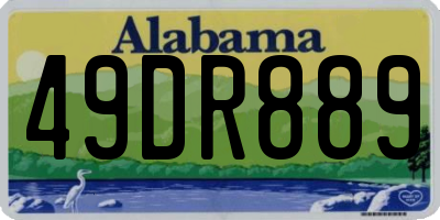 AL license plate 49DR889