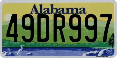 AL license plate 49DR997