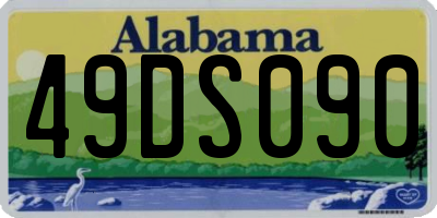 AL license plate 49DS090