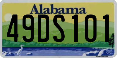 AL license plate 49DS101