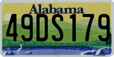 AL license plate 49DS179