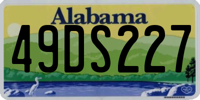 AL license plate 49DS227