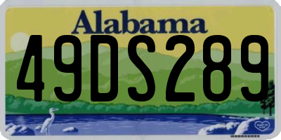 AL license plate 49DS289