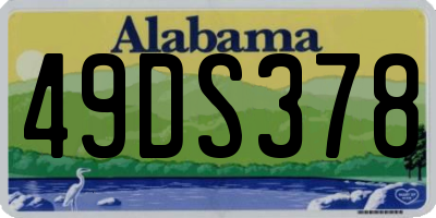 AL license plate 49DS378