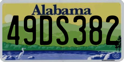 AL license plate 49DS382