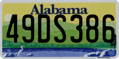 AL license plate 49DS386