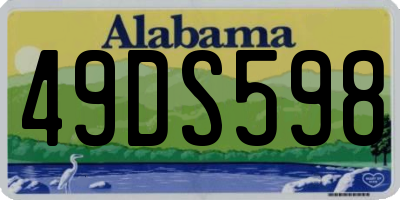 AL license plate 49DS598
