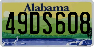 AL license plate 49DS608