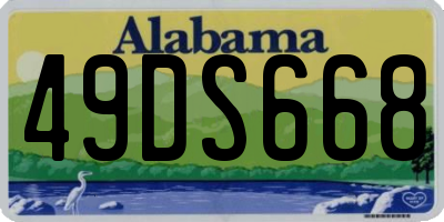 AL license plate 49DS668