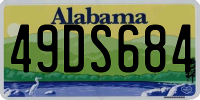 AL license plate 49DS684