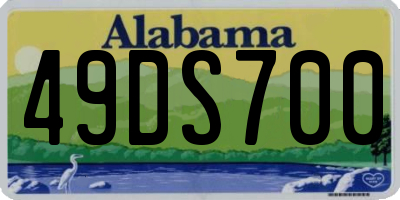 AL license plate 49DS700