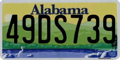 AL license plate 49DS739