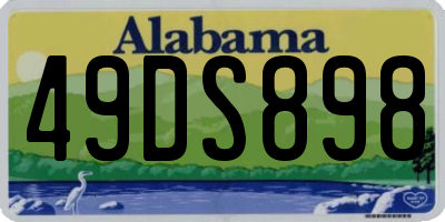 AL license plate 49DS898