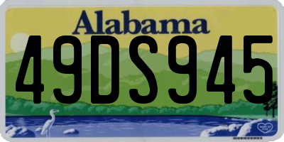AL license plate 49DS945