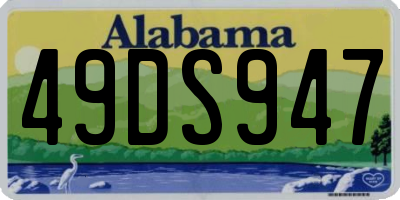 AL license plate 49DS947