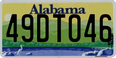 AL license plate 49DT046