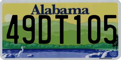 AL license plate 49DT105