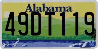 AL license plate 49DT119