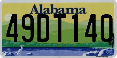 AL license plate 49DT140