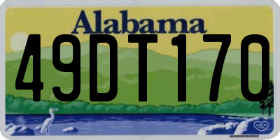 AL license plate 49DT170