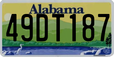 AL license plate 49DT187