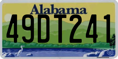 AL license plate 49DT241