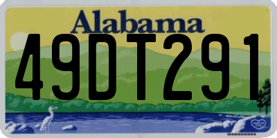 AL license plate 49DT291
