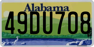 AL license plate 49DU708