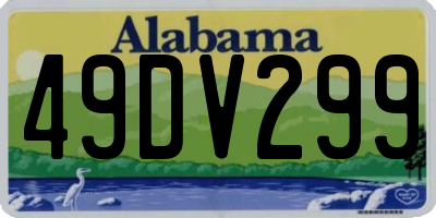 AL license plate 49DV299
