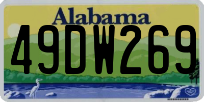 AL license plate 49DW269