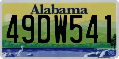 AL license plate 49DW541