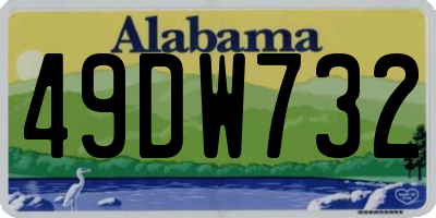 AL license plate 49DW732