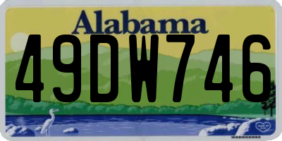 AL license plate 49DW746