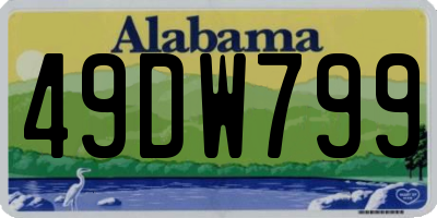 AL license plate 49DW799