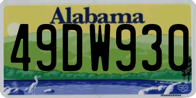 AL license plate 49DW930