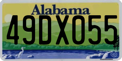 AL license plate 49DX055